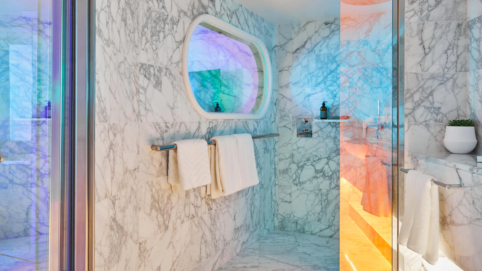 The Fab Suite's marble bathroom
