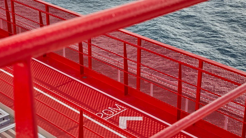 Scarlet Lady's outdoor red running track